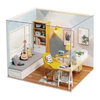 ราคา DIY Miniature House Kit Sunshine Study Room Dollhouse Kit Handmade Dollhouse Model DIY Crafts Creative Room for Home Office Decor Party Favors friendly (18160377142)