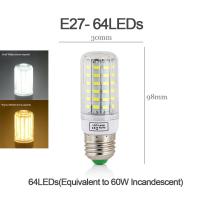 ราคา หลอดไฟหลอดไฟข้าวโพด LED E27หลอดไฟ LED 30 136 165เท่ากัน60W ตะเกียงไฟฟ้า AC 220V 5730หลอดไฟตะเกียบทรงข้าวโพด SMD สีขาวอบอุ่นสีขาวสว่างเป็นพิเศษสำหรับห้องนอนห้องนั่งเล่นไฟในร่ม (19992171487)