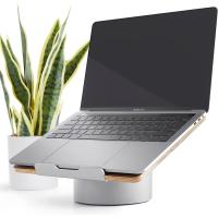 ราคา HumanCentric Laptop Stand for Desk Laptop Riser for Desk in Space Gray Aluminum Compatible with MacBook Stand Black Walnut Wood Laptop Stand Ergonomic Laptop Holder Computer Stand for Laptop (19771711