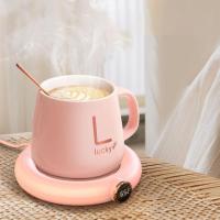 ราคา เครื่องอุ่นถ้วย USB แบบพกพาขนาดเล็กที่รองแก้วทำความร้อนอัจฉริยะหน้าจอดิจิตอลเครื่องทำความร้อนปรับเวลาอุณหภูมิสำหรับชานม (20263933912)