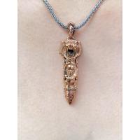 ราคา ตะกรุดจ้าวพยัคฆ์ เนื้อทองแดงขัดเงา มีห่วงพร้อมห้อย วัดวังแดงใต้ อยุธยา ปี2561 (12551674794)