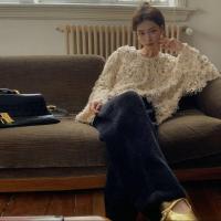 ราคา Alisa sonya ผู้หญิงแขนยาวชุดเดรสคอวีสเวตเตอร์ปักเลื่อมชุดเสื้อกันหนาวชุดแวววาววิบวับ (20851137803)