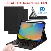 ราคา คีย์บอร์ด MD เคสสำหรับไอแพดรุ่นที่9 8th 7th เคส10 2 iPad พร้อมคีย์บอร์ดปลอกพร้อมที่ใส่ดินสอใสสำหรับ IPad9 iPad 8 iPad 7 iPad Air รุ่นที่5 Air4th 10 9นิ้ว iPad 10 9นิ้ว2022 (19249113076)