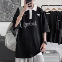 ราคา พร้อมส่ง เสื้อยืดโปโล Polo คอปก ทรงหลวม ผู้ชาย ใส่สบาย (19796396273)