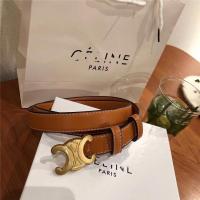 ราคา Celine กล่องของขวัญเข็มขัดสานประตูชัยสำหรับผู้หญิงและผู้ชายเข็มขัดหัวเข็มขัดสีดำสีน้ำตาลผิวเรียบสีทอง (19797225492)