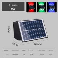 ราคา 4 6 8ไฟ LED Led พลังงานแสงอาทิตย์กันน้ำกลางแจ้งโคมไฟติดผนังพลังงานแสงอาทิตย์ไฟแสงอาทิตย์สำหรับลานบ้านถนนสวนโคมไฟประดับผนังเรืองแสงขึ้นลงในไฟตกแต่งสวน (20448799663)