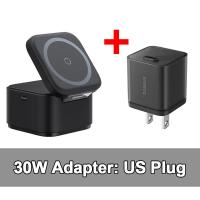 ราคา Baseus แท่นชาร์จไร้สายชาร์จเร็ว25W Magpro 15W สถานีแท่นชาร์จไร้สาย Qi พร้อมสายยืดหดได้สำหรับ I Phone15 14 13 12 Air Pod I Watch (21131161236)