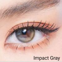 ราคา คอนแทคเลนส์ รุ่น Impact สีเทา ตาล Gray Brown มีค่าสายตา 0 00 6 00 เปลี่ยนแทนทุกเดือน (20194245117)