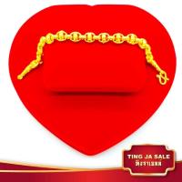 ราคา สร้อยข้อมือทอง ลายผ่าหวายยิงทรายตัดลาย น้ำหนัก2บาท มีขนาดความยาวให้เลือก ชุบทองคำแท้ 24K สินค้าขายดีพร้อมส่ง ชุบเศษทองเยาวราช (889698322)