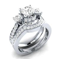 ราคา เซตแหวนเครื่องประดับแฟชั่น Zirconia 2 In 1สำหรับสาววัยรุ่นแหวนขนาดแหวนที่สร้างสรรค์8 (20147878395)