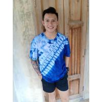 ราคา เสื้อยืดมัดย้อมคราม เสื้อมัดย้อม ลายสไลด์ (554000003)