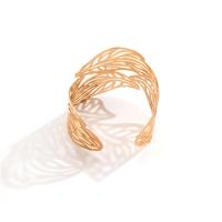 ราคา The Bakerry กำไลข้อมือโลหะกลวงลายดอกไม้สำหรับผู้หญิงกำไลข้อมือกว้างปรับได้เครื่องประดับงานปาร์ตี้งานแต่งงาน (19819888474)