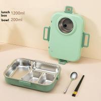 ราคา HANGDIAN จัดส่งฟรี กล่องข้าว ชุดกล่องข้าว กล่องใส่อาหารเก็บอุณหภูมิ กล่องอาหารกลางวัน กล่องข้าวเก็บความร้อน กล่องใส่อาหาร กล่องข้าวพกพา กล่องข้าวไมโครเวฟ กล่องอาหาร กล่องข้าวกลางวัน 3 ช่องแบ่ง ช้อนและ