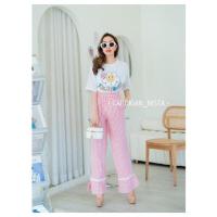 ราคา Pee ka nong ชุดเซทเสื้อยืด กางเกงระบายขา CARDIGAN NISTA (14022430855)