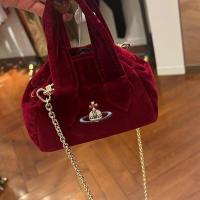 ราคา Vivienne Westwood งานปักคุณภาพสูงฤดูใบไม้ร่วงและฤดูหนาวดาวเสาร์กระเป๋าโบว์ลิ่งกำมะหยี่สไตล์ใหม่ราชินีแม่กระเป๋าสะพายข้างห้อยโซ่แบบพกพาขนาดเล็ก (20432582214)