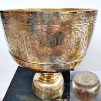 ราคา ขันพานทองเหลือง ตอกลายกลีบบัวโบราณ ขนาดต่างๆ งานพรีเมี่ยม งามล้ำ อัตลักษณ์เรา (7787640964)