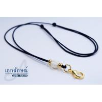 ราคา BM1 AM1 สร้อยพระ สร้อยห้อยพระ สร้อยเชือกร่ม ตุ้มเม็ดมะยมใหญ่สีขาว แต่งงานทองเลเซอร์ เชือกปรับระดับได้ 18 32 นิ้ว (7075766241)