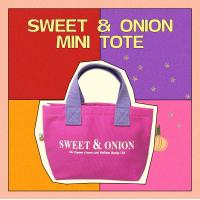 ราคา กระเป๋าผ้าแคนวาส สีทูโทน ไซส์เล็ก Sweet Onion Signature Mini Tote (14298086118)