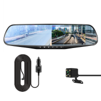 ราคา 4 3in 24H Driving Recorder HD 1080P Mirror Car Dash Cam Dual Video Recorder Car DVR Dash Camera Black Box Dashcam NEW 2022 (14061172527)