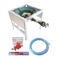 ราคา TMN ชุดเตาแก๊สแรงดันสูง เตาเร่ง KB8 ขาเตา ฐานเหลี่ยม สูง 40ซม มีที่บังลม พร้อมหัวปรับ (10828427826)