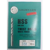 ราคา ดอกสว่าน เจาะสแตนเลสบาง เจาะไม้ เจาะเหล็ก HSS DIN338 รุ่นซอง 12 ดอก GOLDEN LION (2715762883)