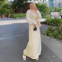 ราคา COD Mt ชุดเดรสกิโมโน ผ้าซาติน แบบยาว สายเดี่ยว ผ้ากํามะหยี่ ขนาดเล็ก สไตล์เกาหลี (16538133988)