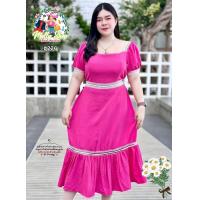 ราคา ฮ226 ร้านนี้ส่งไว เดรสยาวคุณหนูนิรา ชุดเดรสสาวอวบ ชุดสาวอวบสวยๆ เสื้อผ้าสาวอวบ แฟชั่นสาวอวบ (14834213408)