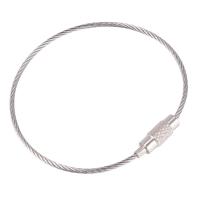 ราคา Stainless Steel Screw Locking Wire Keychain Cable Key Rings Outdoor Accessory (19901848850)