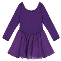 ราคา iEFiEL Girls Long Sleeve Ballet Dancer Leotard Tutu Dress Princess Gymnastics Dancing Wear Performance Dance Costumes Clothes (20105306941)