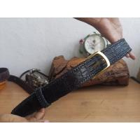 ราคา เข็มขัดหนังจระเข้แท้ รุ่นกระดูกคู่ ถักขอบ หัวเข็ม สีดำ เอกบุรุษเช่นคุณ ต้องเส้นนี้ซิ (14737021940)