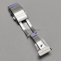 ราคา 316L หัวเข็มขัดสแตนเลส 18 มม 20 มม 22 มม สำหรับนาฬิกา Seiko สายนาฬิกา Clasp คู่ล็อคปุ่มปรับ เงิน Diver หัวเข็มขัดพับ (19930586208)