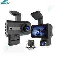 ราคา รถแบบมีสองเลนส์ Dvr เครื่องอัดวิดีโอหน้าปัดจอ Hd ขนาด3นิ้วกล้องกล้องติดรถยนต์หน้าและกล้องในตัว (18540885074)