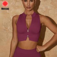 ราคา Nessaj ชุดชั้นในออกกำลังกายเสื้อโยคะไร้รอยต่อดูดซับแรงกระแทกสำหรับผู้หญิงชุดเล่นโยคะไร้รอยต่อกีฬาวิ่งเสื้อกล้าม (19710099260)