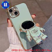 ราคา กรณีโทรศัพท์สำหรับ OPPO R15 R15 Pro R17 R17 Pro หรูหราไฟฟ้านักบินอวกาศ Soft TPU ปลอก พับที่วางโทรศัพท์ (15877393617)