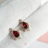 ราคา Rosenmarry ต่างหูพลอยโกเมนแท้ พลอยดิบ ตัวเรือนเงินแท้925 พลอยแท้เสริมดวง ของขวัญ ต่างหูห่วง RE006 (20119936874)