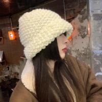ราคา เครื่องประดับแฟชั่นหมวกเด็กผู้หญิงเกาหลีใต้หมวกสีฟ้าลายหมวกถักสีดำ Topi Bucket (20694122901)