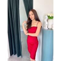 ราคา Emma dress เดรสสั้นซาตินปลายเฉียง ชุดดินเนอร์ ชุดไปทะเล (19088220491)