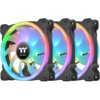 ราคา Thermaltake SWAFAN 12 RGB Radiator Fan TT Premium Edition 3 Pack Swappable Fan Blade Design Customizable air Flow Direction 2000 RPM CL F137 PL12SW A SWAFAN 120mm Black (17582213535)
