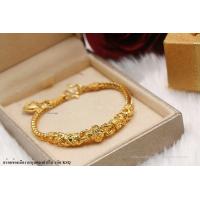 ราคา ManeeNopparut มณีณพรัช สร้อยข้อมือทอง น้ำหนัก1 บาท ยาว 6 5นิ้ว งาน5ไม รุ่น BK001182 (3323966261)