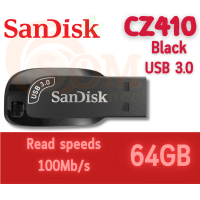 ราคา CZ410 64GB SanDisk Ultra Shift USB 3 0 Flash Drive แฟลชไดรฟ์ CZ410 32GB USB3 0 Black compact design 5Y (20724364365)