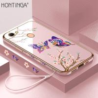 ราคา Hontinga เคสโทรศัพท์ OPPO F5 F5 Plus F5วัยรุ่นเคสแฟชั่นสีสันสดใสทำจากโครเมี่ยมเนื้อนุ่มเคลือบ TPU ทรงสี่เหลี่ยมเคสคลุมรอบเครื่องมีกล้องป้องกันเคสยางกันแรงกระแทกสำหรับเด็กผู้หญิง (13976159688)