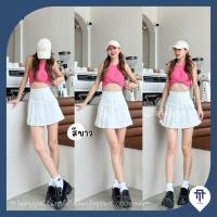 ราคา กระโปรงเทนนิสเอวสูง Skirts สีพื้น มีซับใน กระโปรงสั้นเหนือเข่า กระโปรงเทนนิสเกาหลี (19822300603)