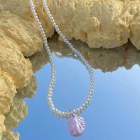 ราคา สร้อยคอลูกปัดมุก จี้เปลือกหอย (17437563913)