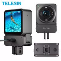 ราคา TELESIN Magnetic Inductive Charging Base 1 4 Hole Tripod Monopod Action Camera Adapter Mount For DJI Action 2 Main Camera (15853669272)