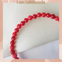 ราคา CODsare13fghf หินนำโชค หินทับทิม หินราชินี สีแดง ขนาด 4 มิล Ruby เป็นตัวแทนแห่งความรักบริสุทธิ์ หินมงคล กำไลหิน หินสีแดง (20177261160)