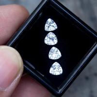 ราคา พลอยไวท์โทปาส White Topaz น้ำหนัก 2 17 กะรัต สามเหลี่ยม 5 มิล พลอยแท้จากประเทศบราซิล (15272572611)