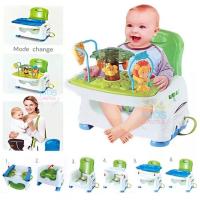 ราคา GGYY630 เก้าอี้กินข้าวเด็ก เก้าอี้นั่งทานข้าวเด็กมีของเล่นแบบพกพา (15966118461)