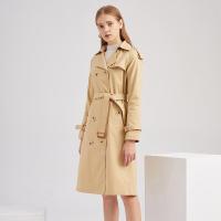 ราคา มีไซส์ใหญ่ Plus size Double Breasted Women Long Trench Coats Turn Down Collar Solid Color Female Windbreaker (18800081541)