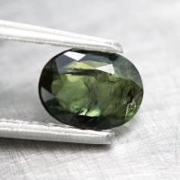 ราคา 0 85 ct พลอยแท้ เขียวส่อง ทรงไข่ สีเขียว เผาเก่า บางกะจะ (20426792864)