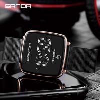 ราคา SANDA 2021 Electronic Watch Men And Women LED Light Touch Square Screen Waterproof Watch Sports Watch Relogio Feminino 8009 (10371853380)
